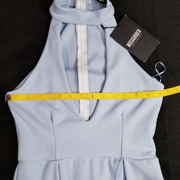 Missguided light blue sleeveless halter dress. Size 4 - Picture 12 of 15